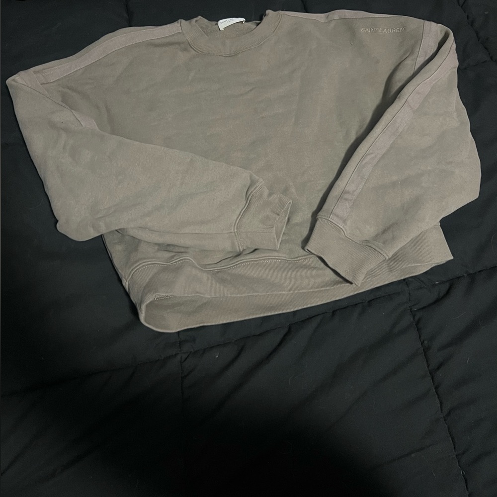 Saint Laurent Paris cropped-hem sweatshirt